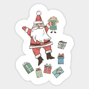 Christmas Gift Santa Sticker
